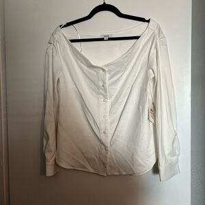 Kensie White Button Down Shirt